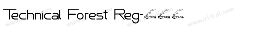 Technical Forest Reg字体转换